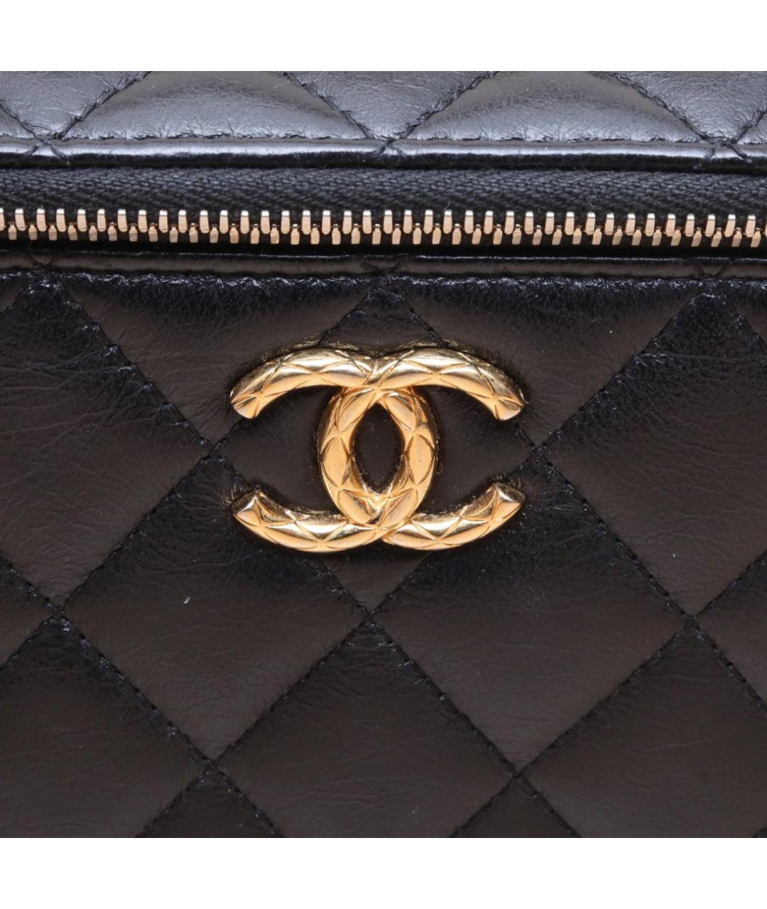 CHANEL Черная кожаная косметичка, фото 8
