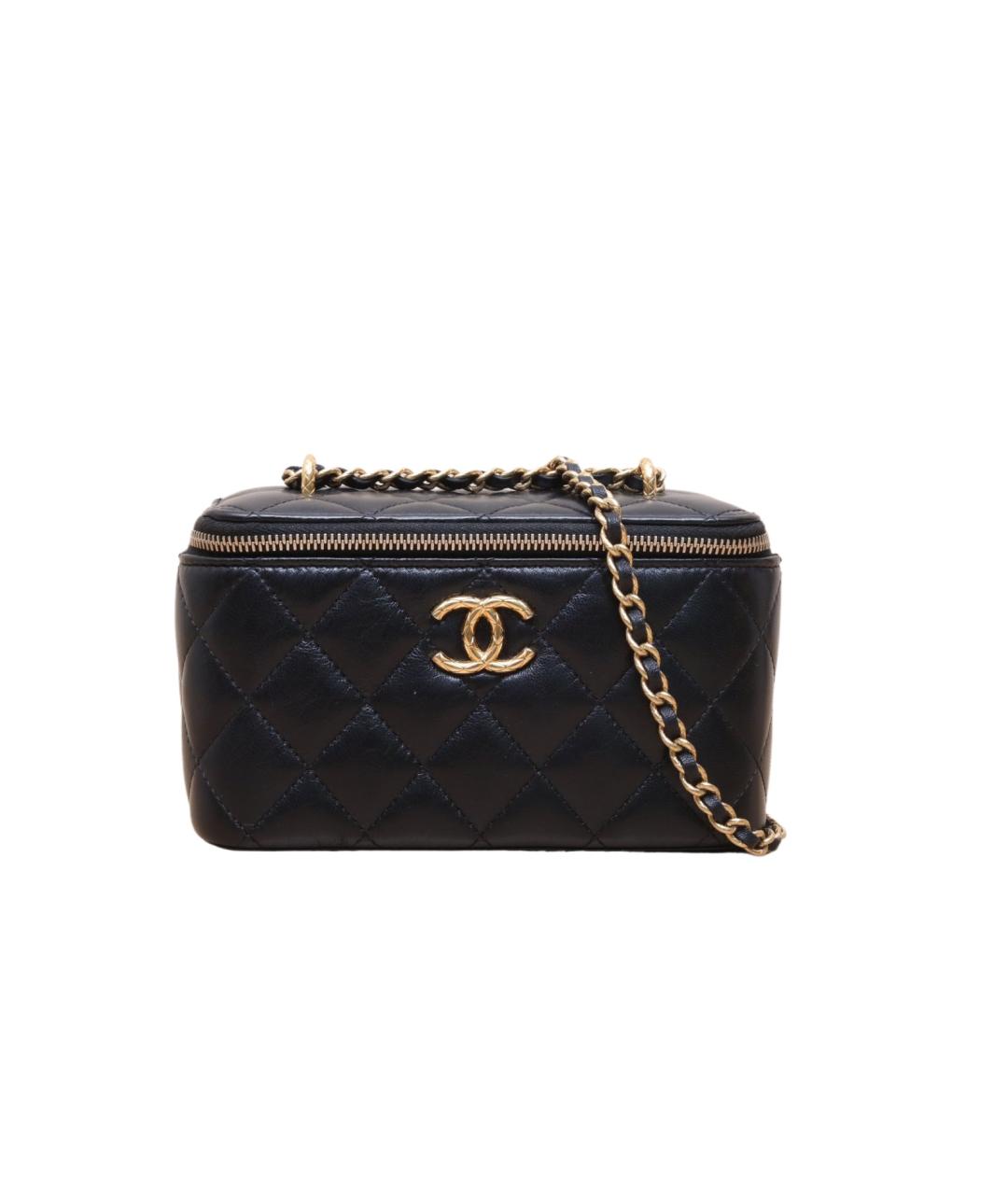 CHANEL Черная кожаная косметичка, фото 1
