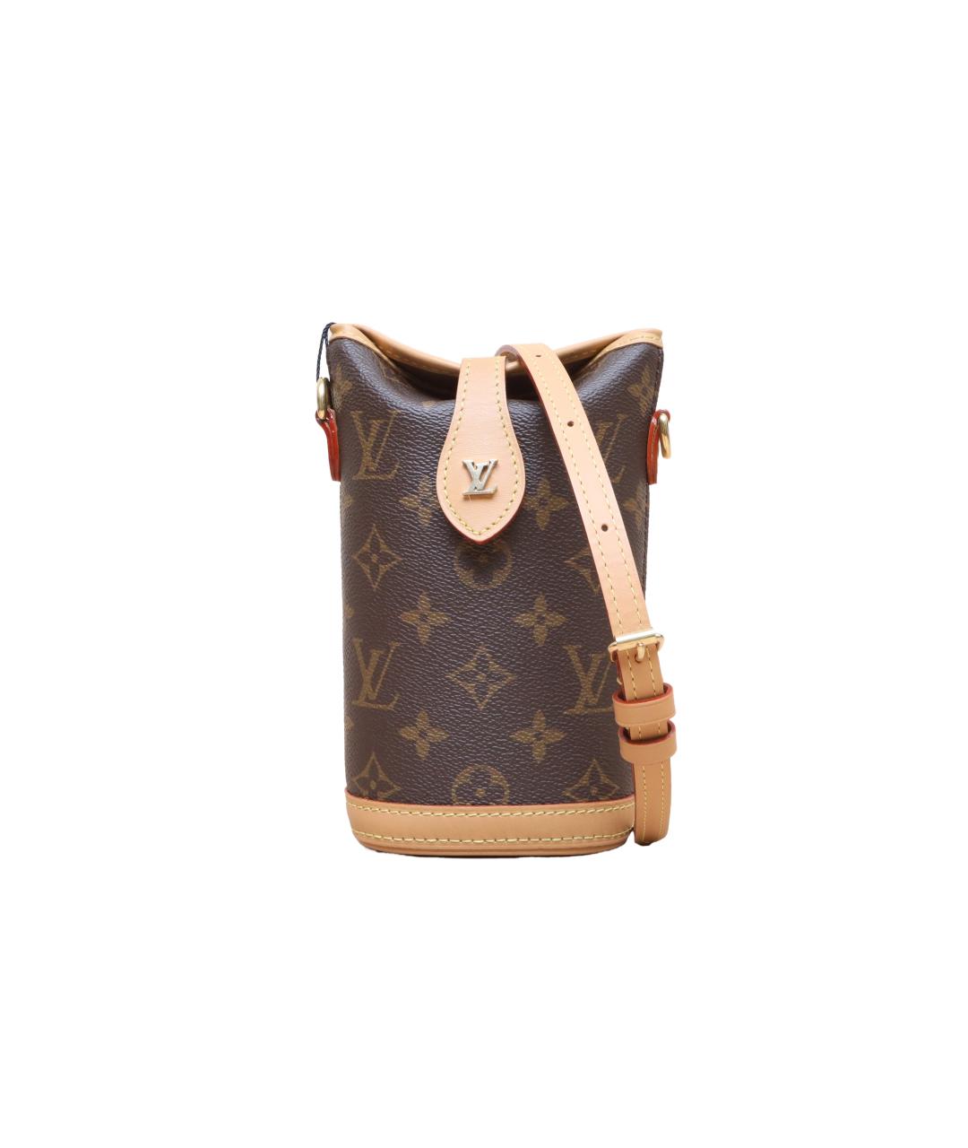 LOUIS VUITTON Коричневая кожаная сумка через плечо, фото 1