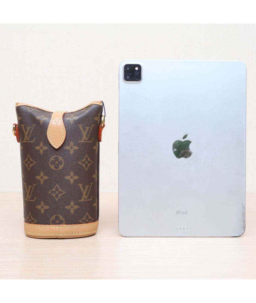 LOUIS VUITTON Коричневая кожаная сумка через плечо, фото 7