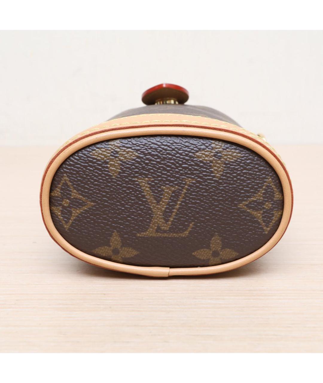 LOUIS VUITTON Коричневая кожаная сумка через плечо, фото 9