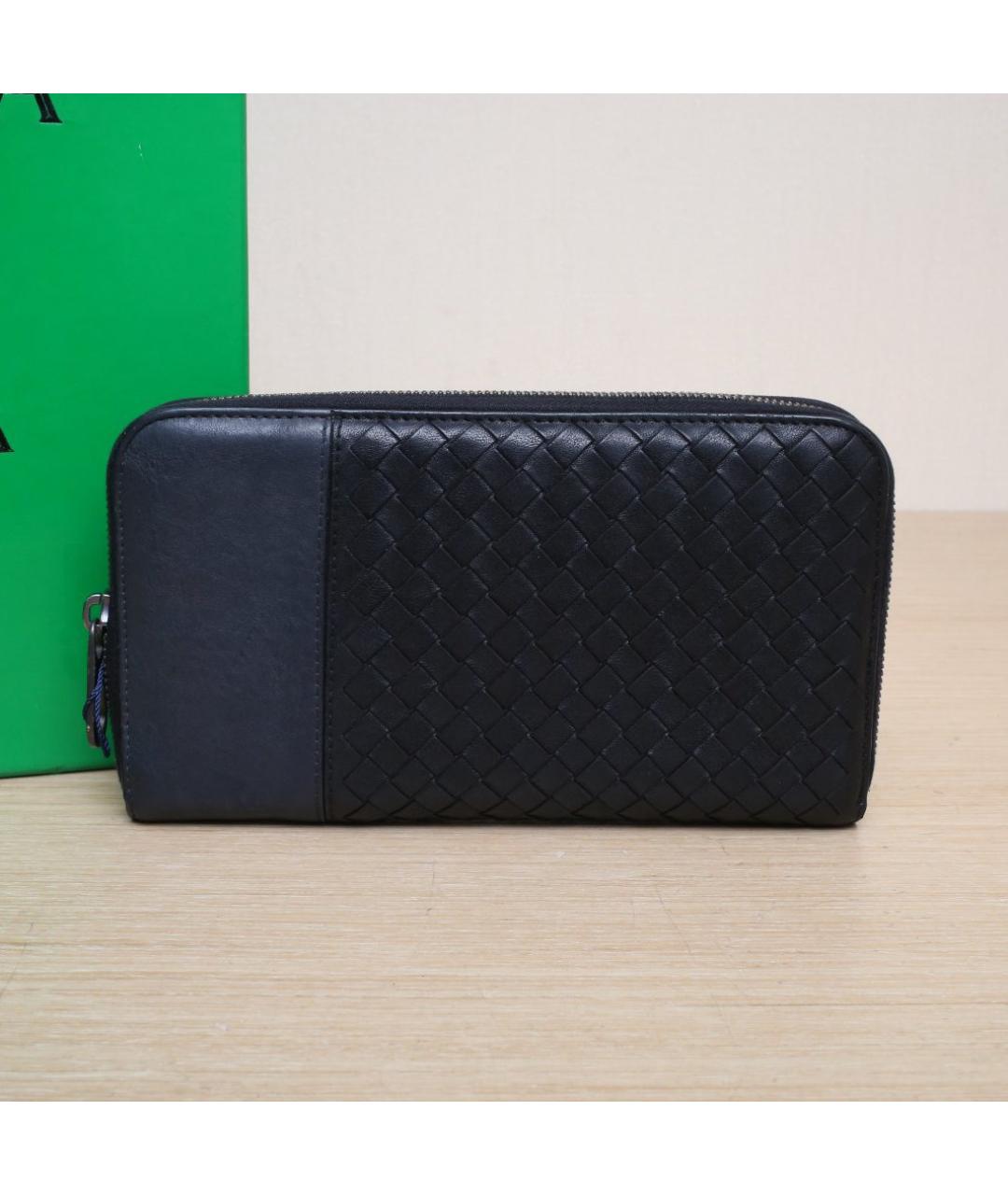 BOTTEGA VENETA Черный кожаный кошелек, фото 2