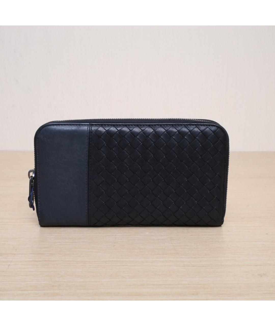 BOTTEGA VENETA Черный кожаный кошелек, фото 3