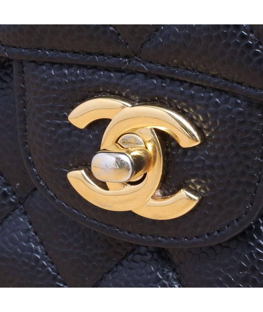 CHANEL Черная кожаная сумка через плечо, фото 8