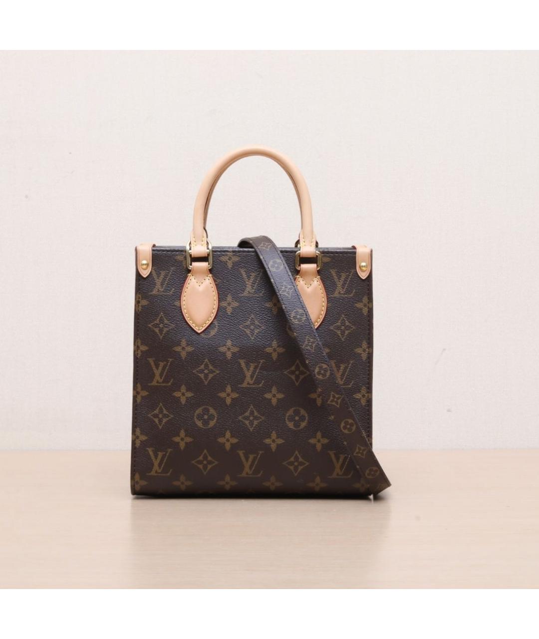 LOUIS VUITTON Коричневая кожаная сумка через плечо, фото 3