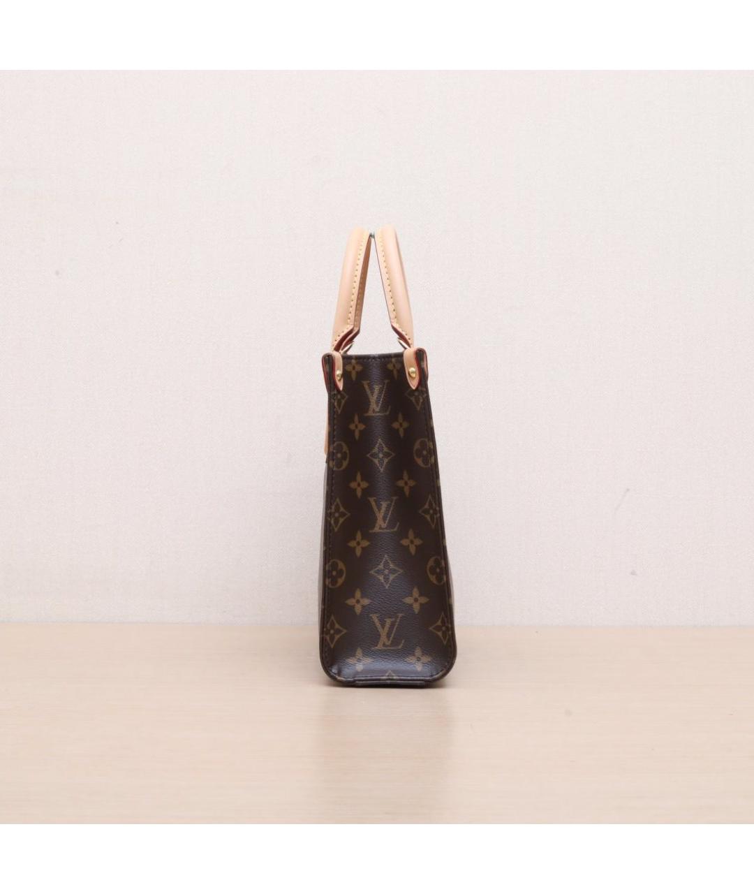 LOUIS VUITTON Коричневая кожаная сумка через плечо, фото 5