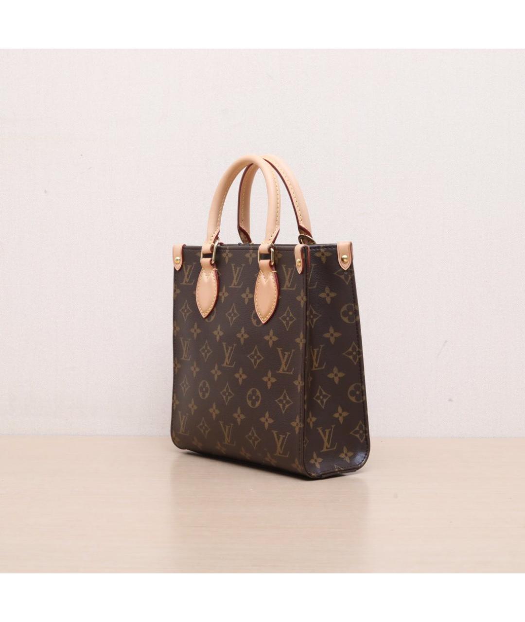 LOUIS VUITTON Коричневая кожаная сумка через плечо, фото 4