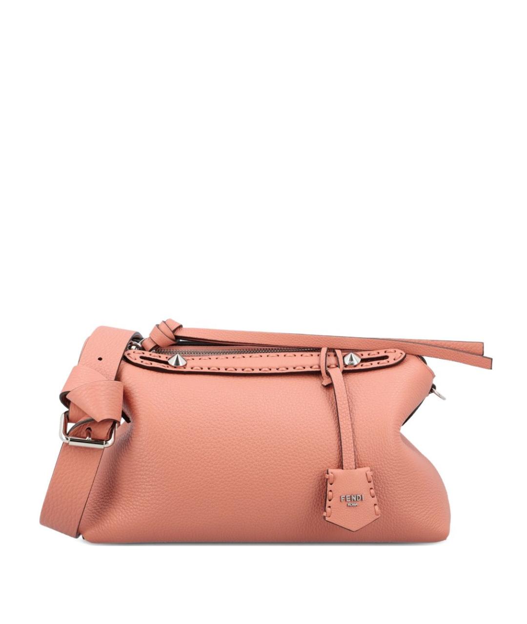 FENDI Розовая кожаная сумка через плечо, фото 1