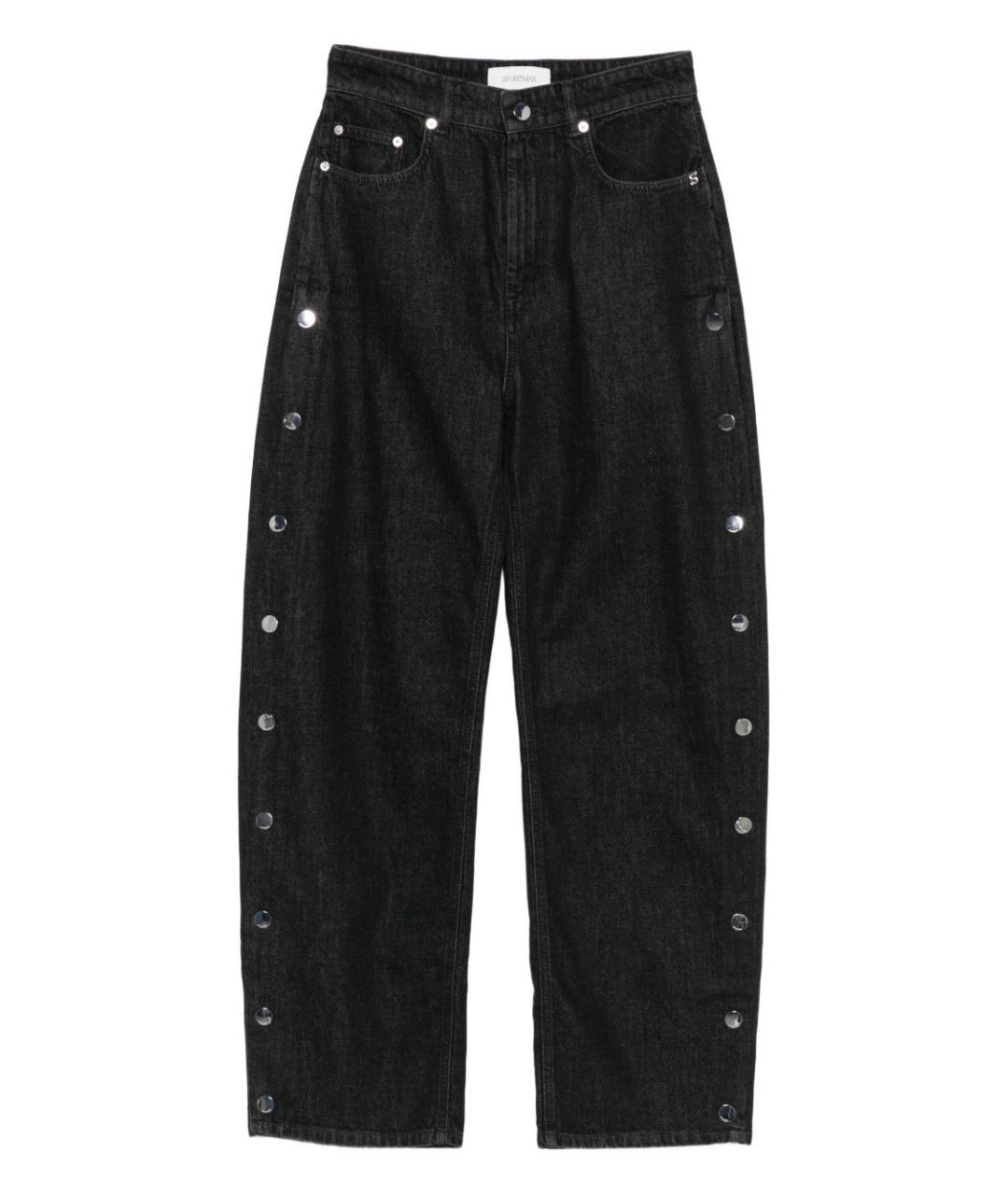 SPORTMAX Черные хлопковые прямые джинсы, фото 1