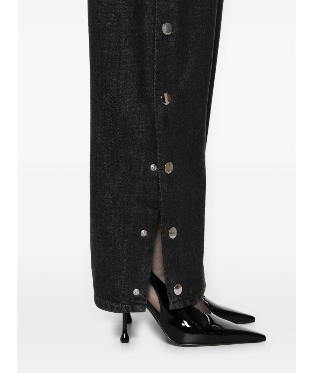SPORTMAX Черные хлопковые прямые джинсы, фото 4