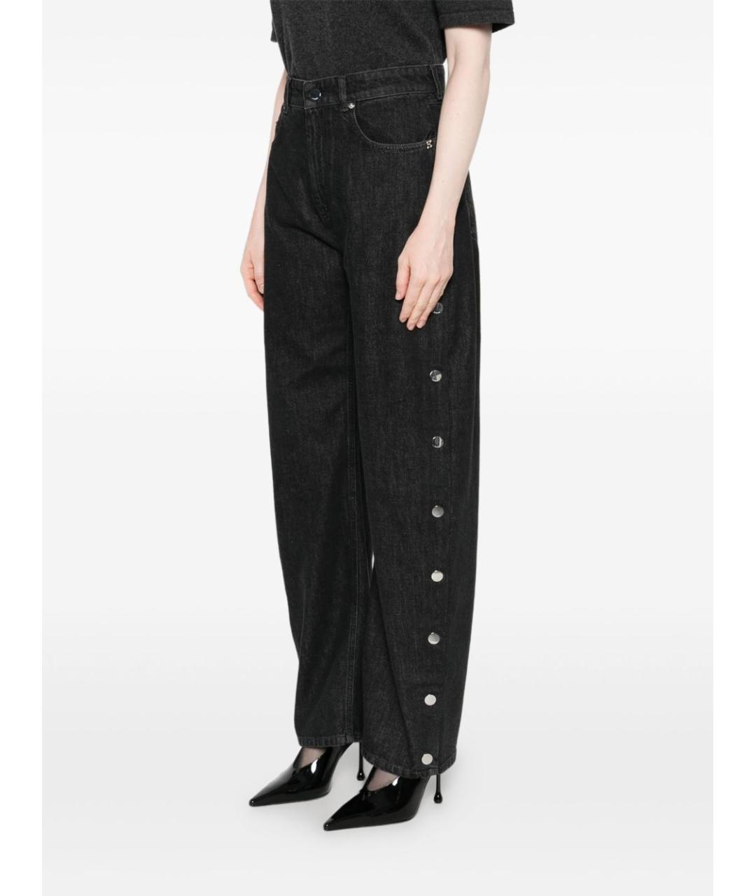 SPORTMAX Черные хлопковые прямые джинсы, фото 3