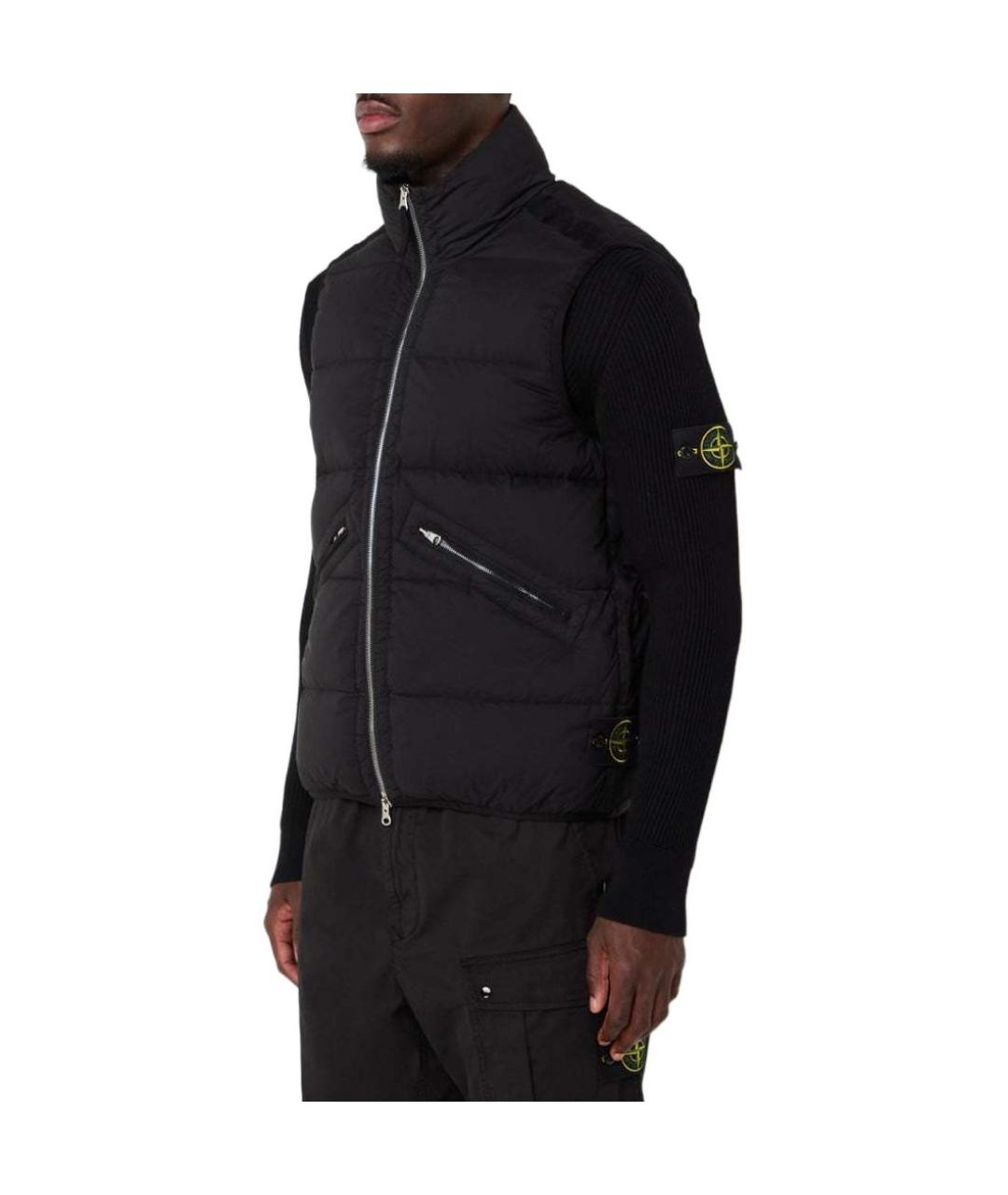 STONE ISLAND Черный жилет, фото 5