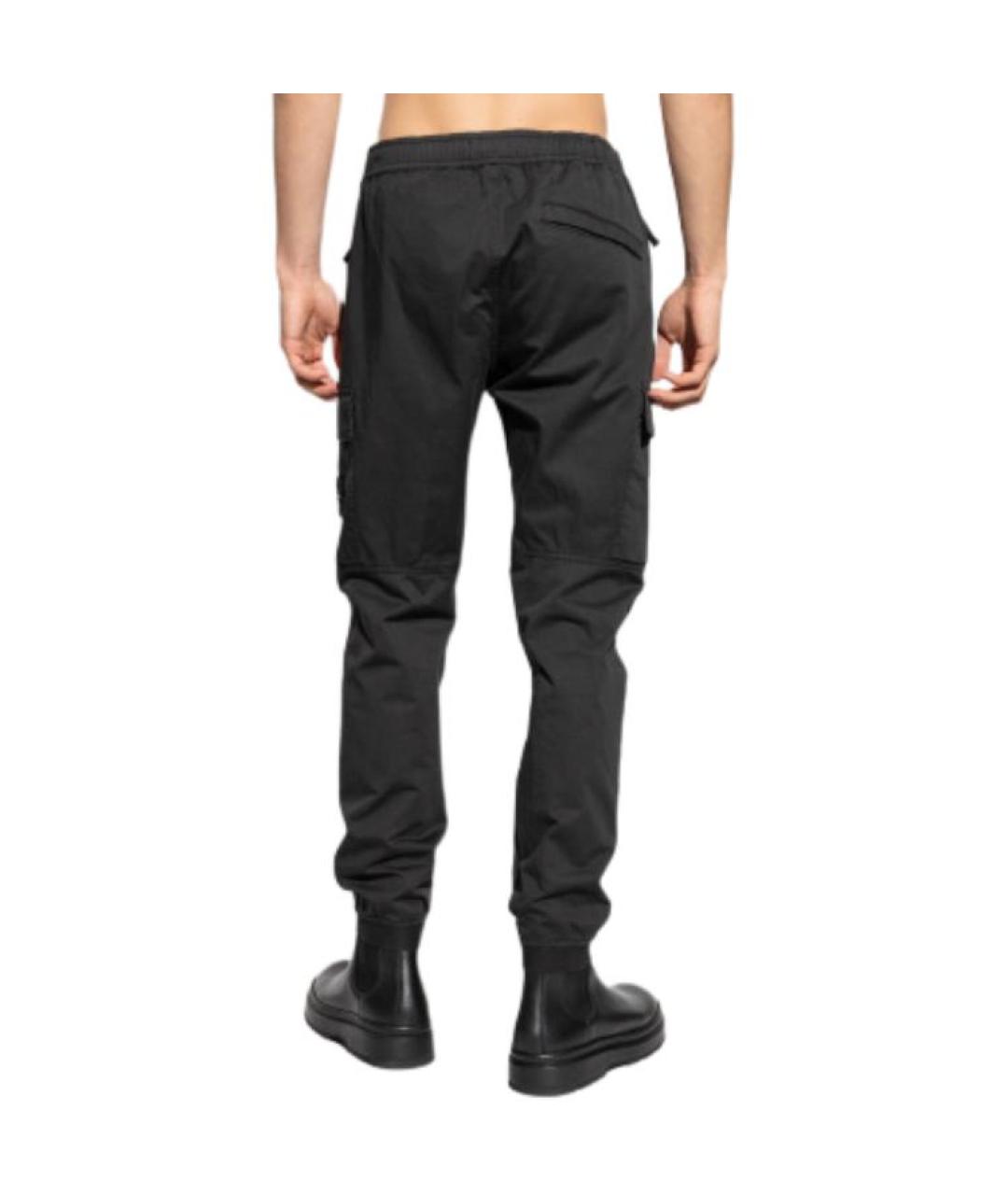 STONE ISLAND Черные повседневные брюки, фото 3