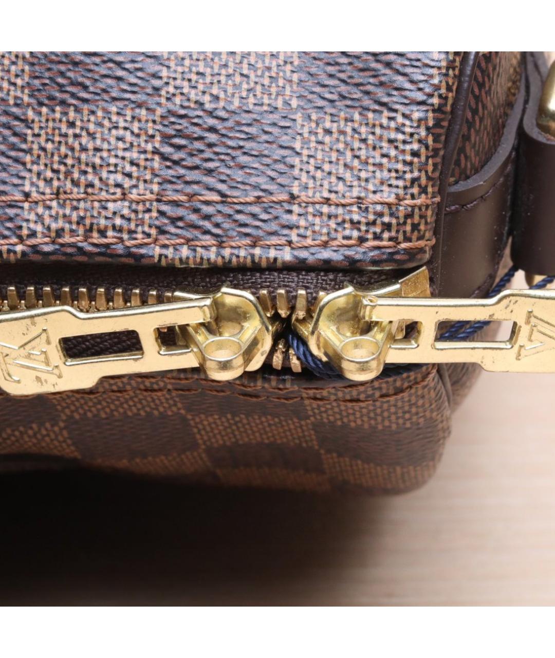 LOUIS VUITTON Коричневая кожаная сумка через плечо, фото 8