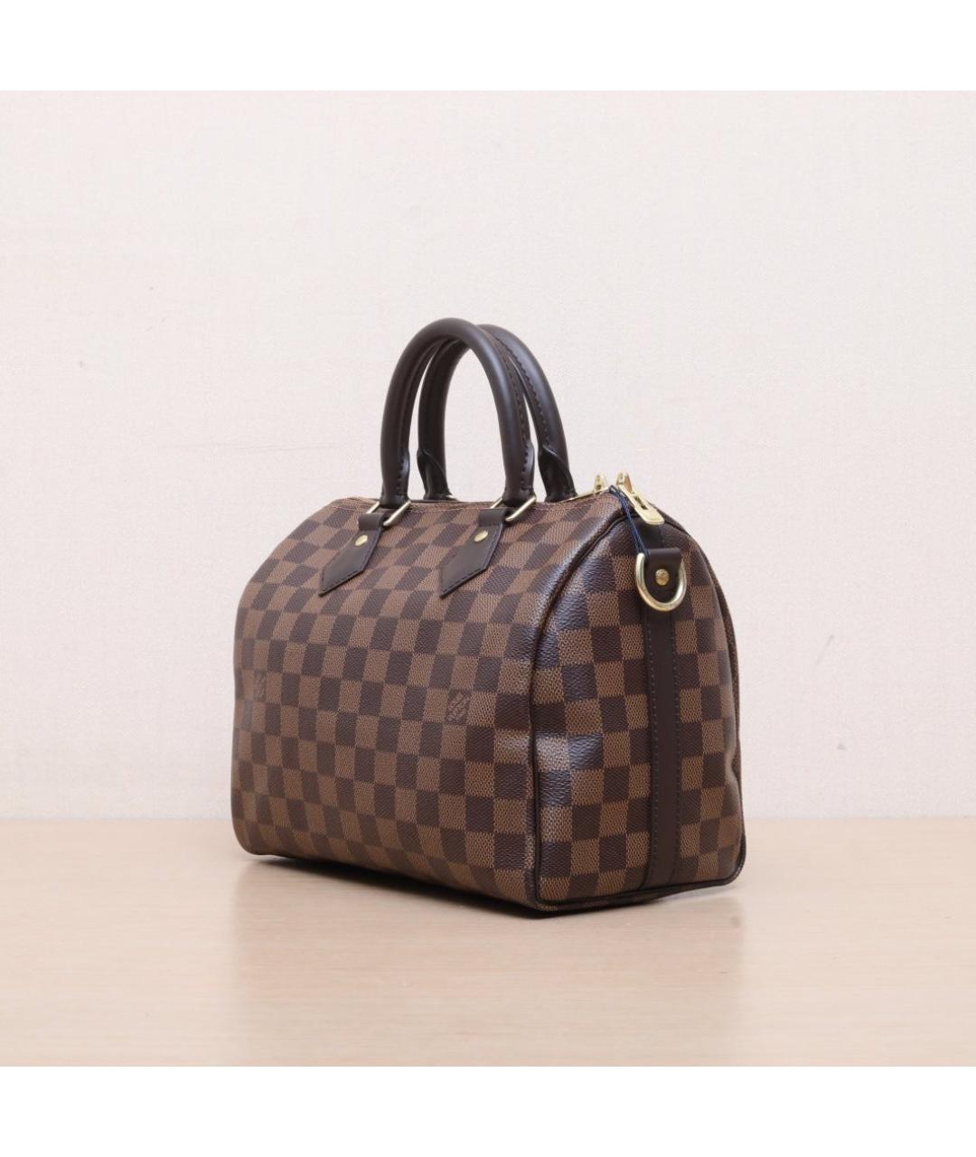 LOUIS VUITTON Коричневая кожаная сумка через плечо, фото 4