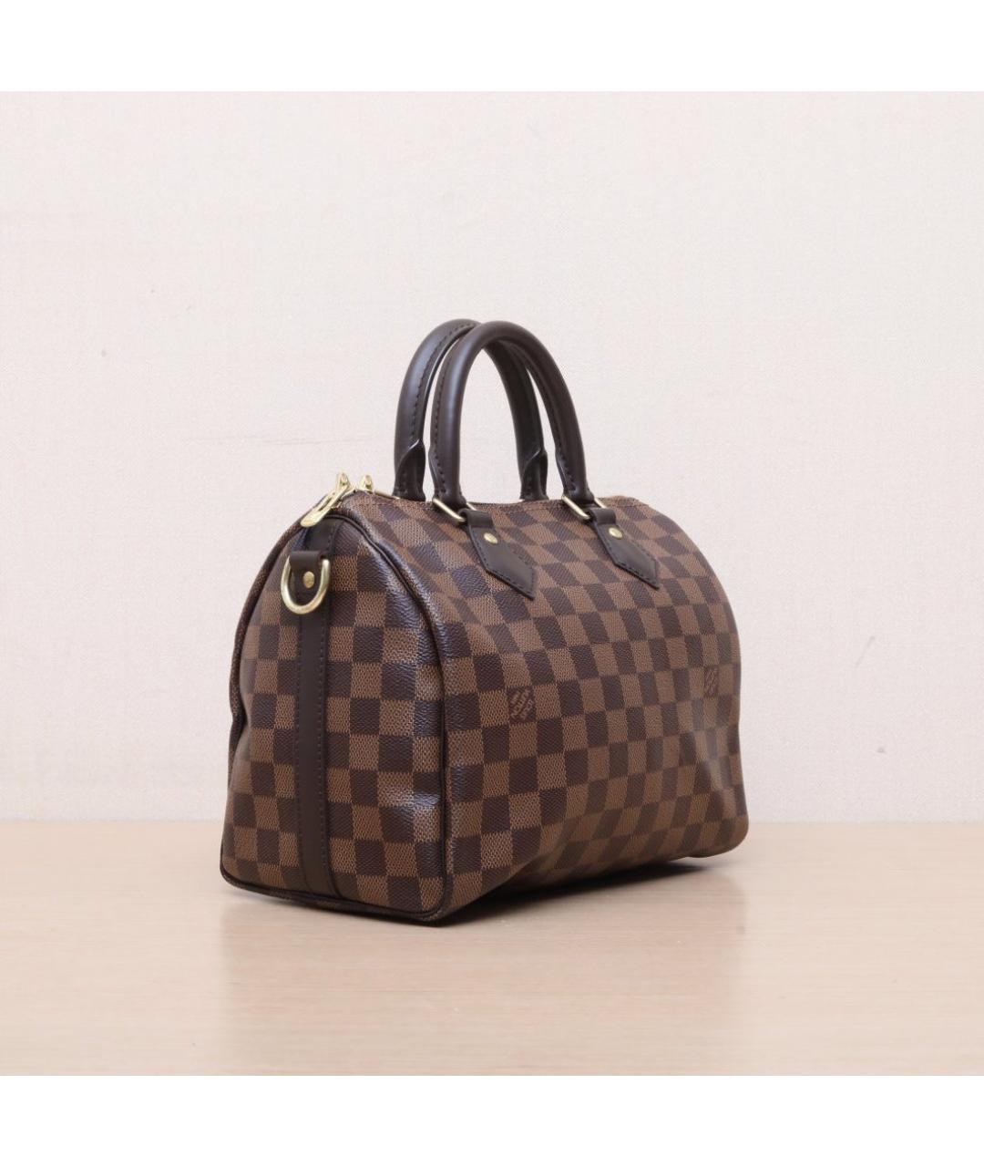 LOUIS VUITTON Коричневая кожаная сумка через плечо, фото 6