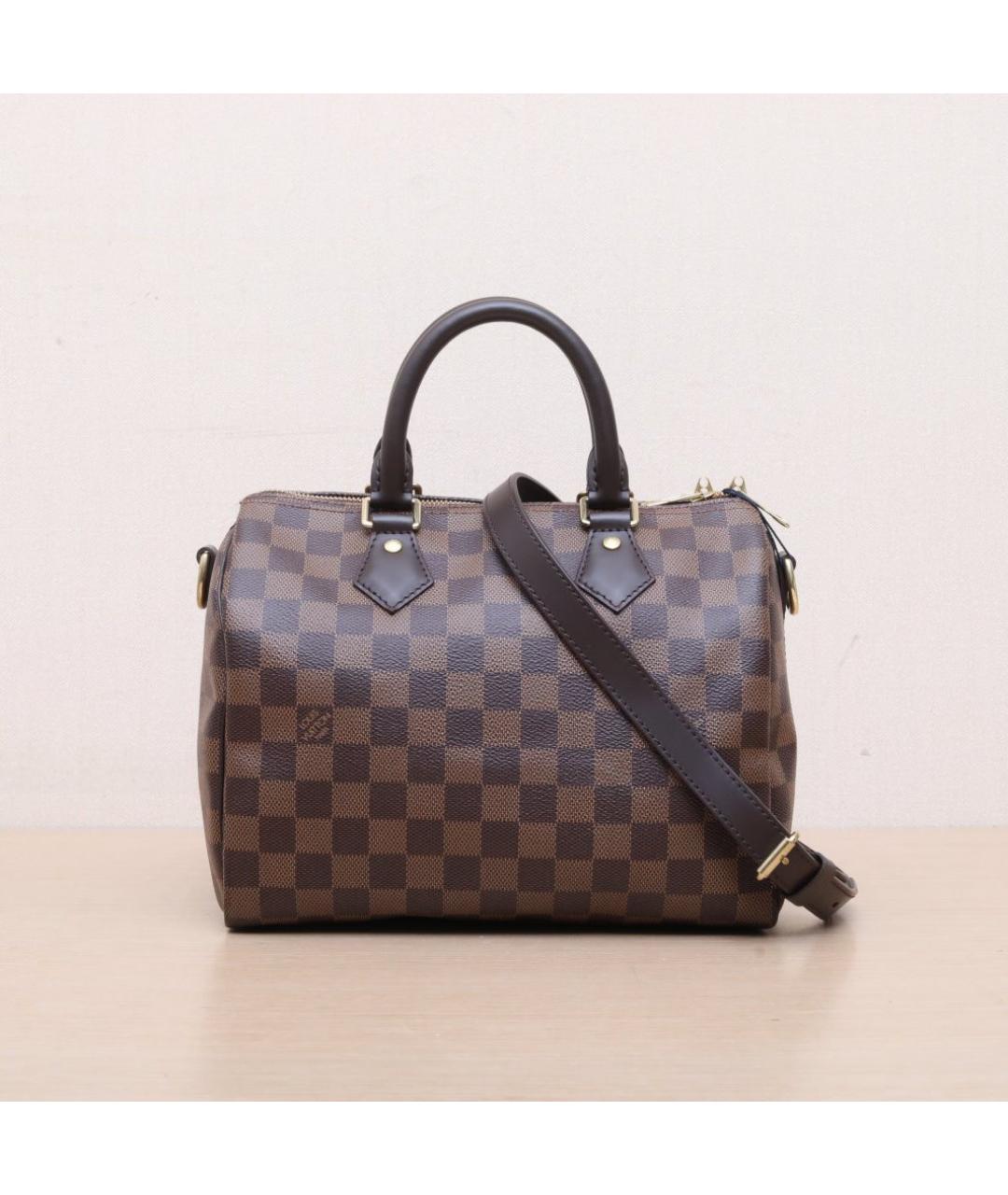 LOUIS VUITTON Коричневая кожаная сумка через плечо, фото 3