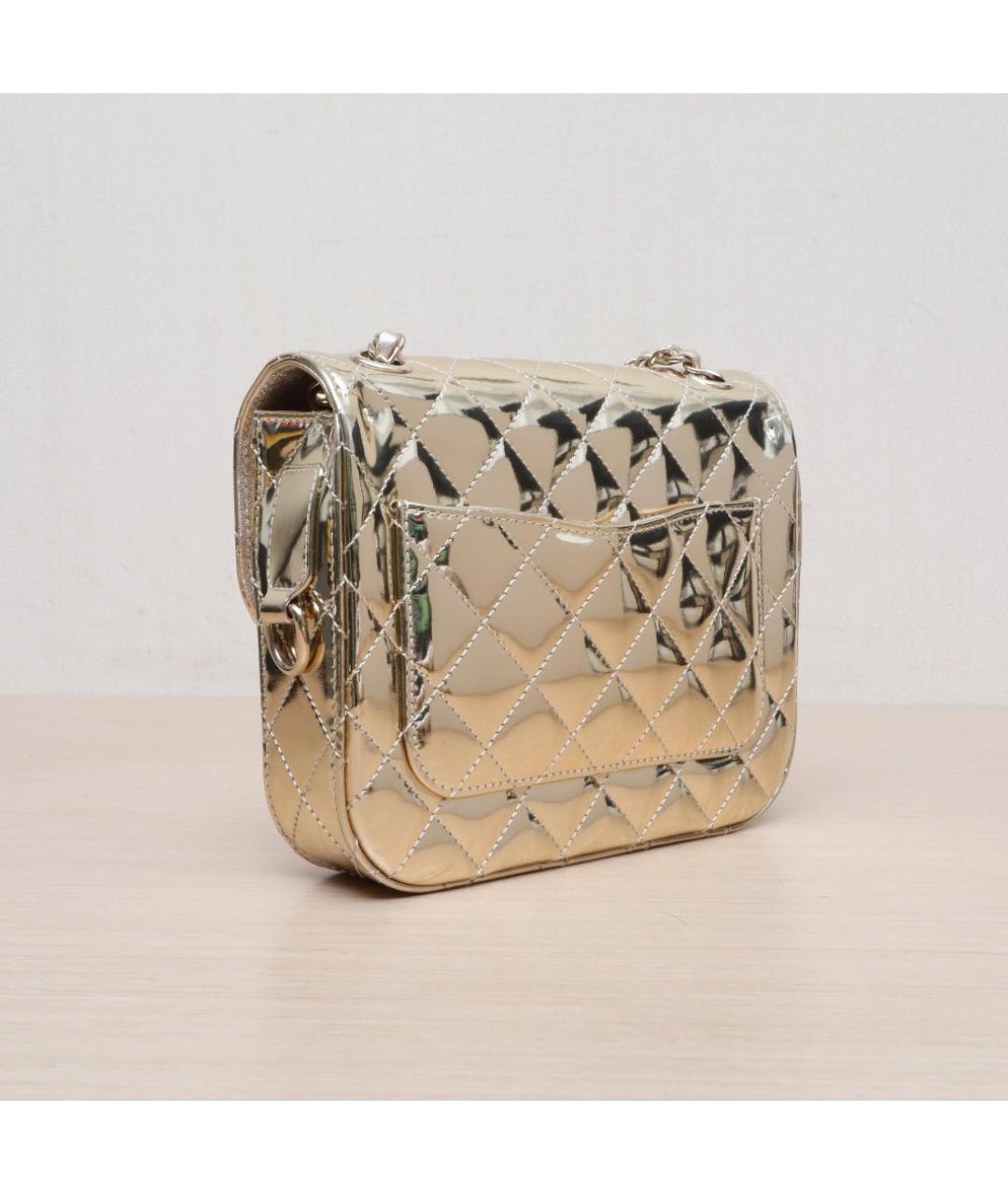 CHANEL Золотая сумка через плечо, фото 6