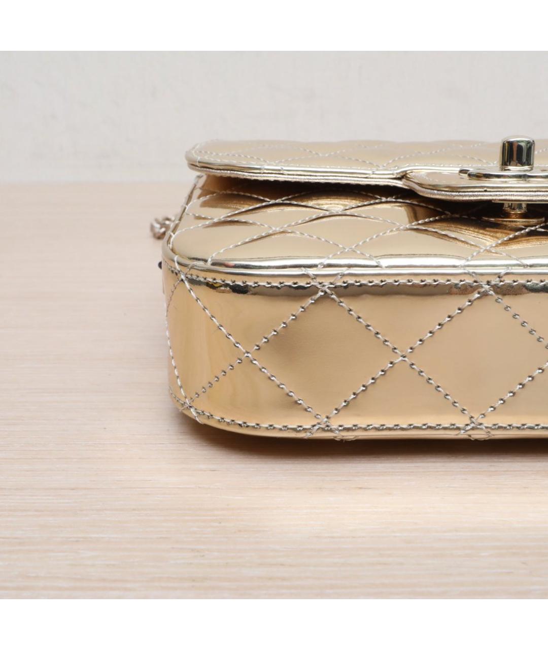 CHANEL Золотая сумка через плечо, фото 9