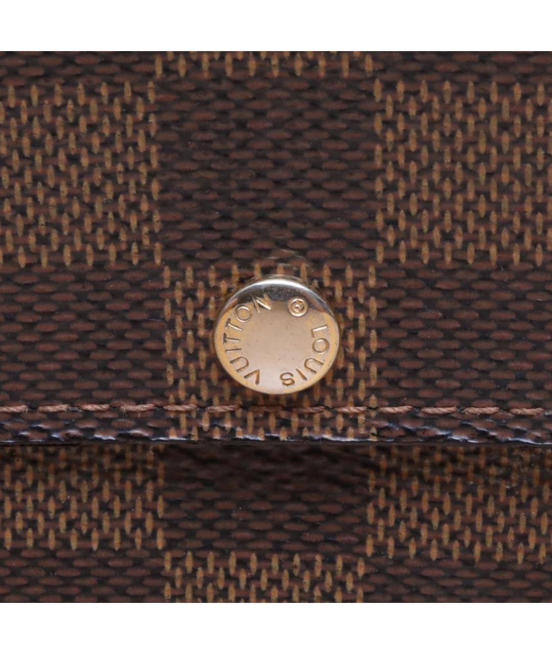 LOUIS VUITTON Коричневый кожаный кошелек, фото 8