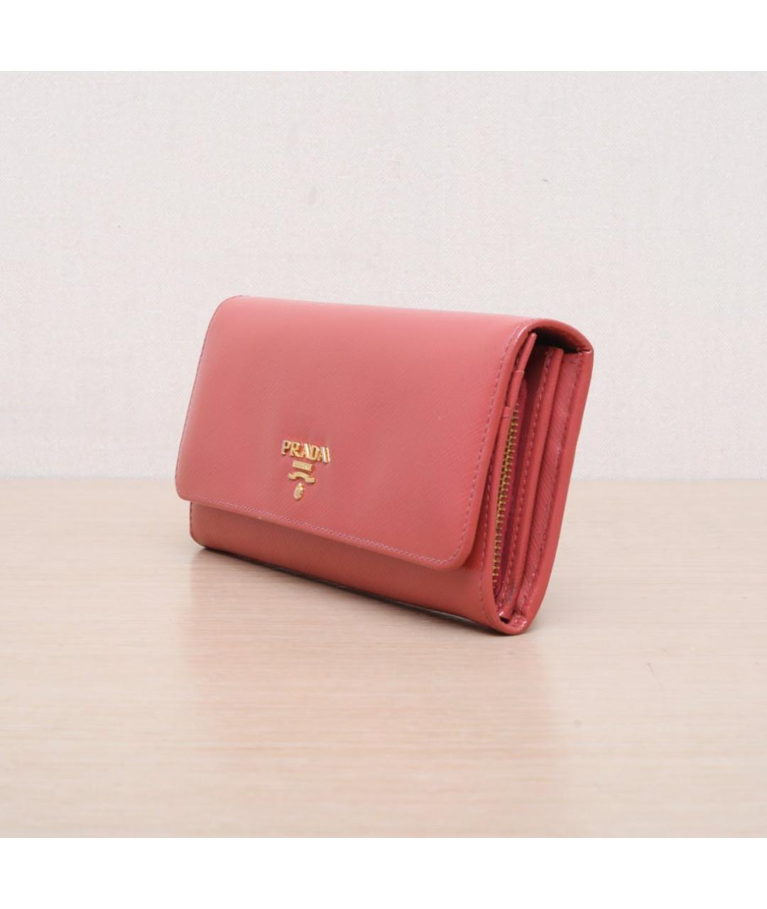 PRADA Красный кожаный кошелек, фото 4