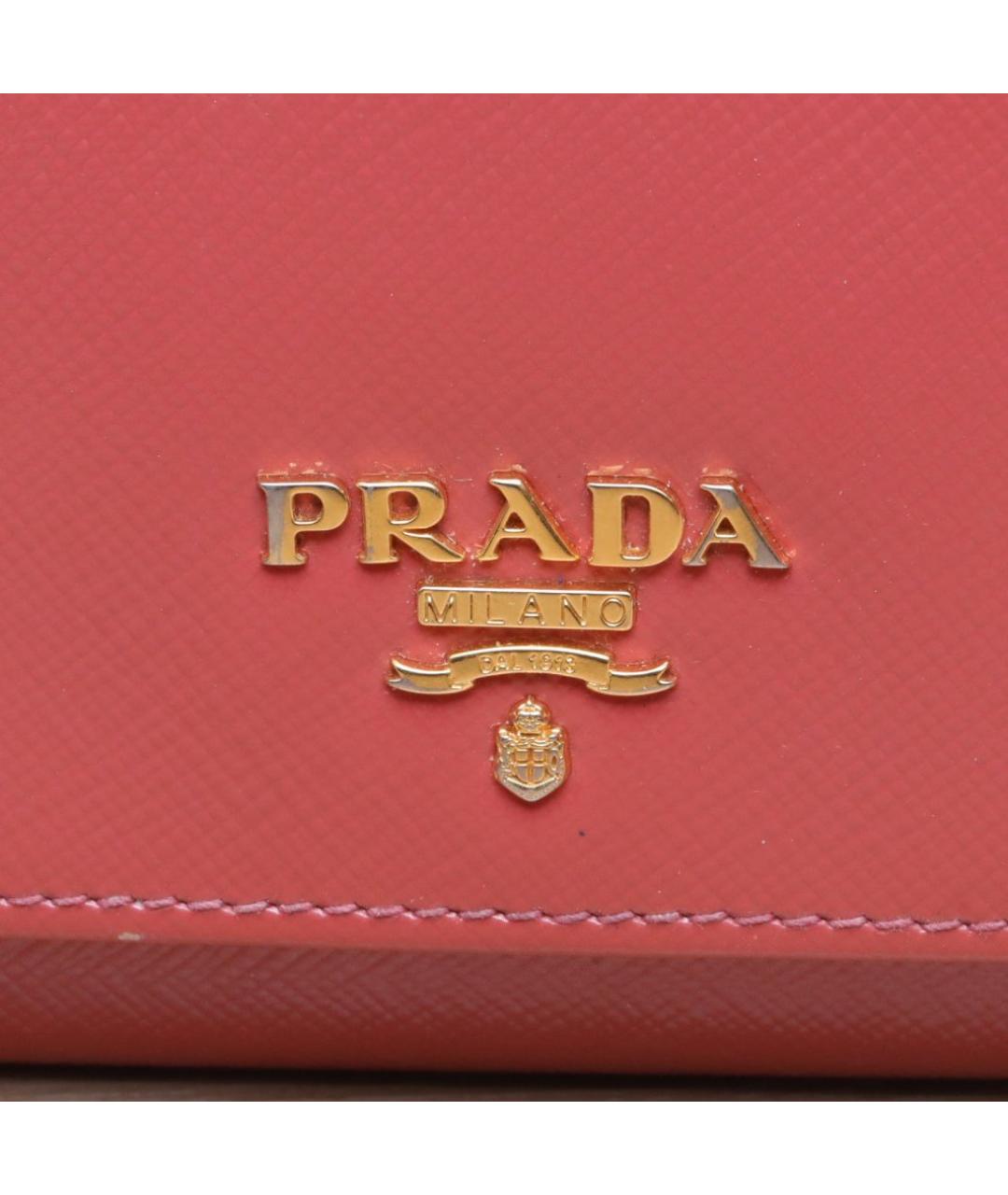 PRADA Красный кожаный кошелек, фото 8