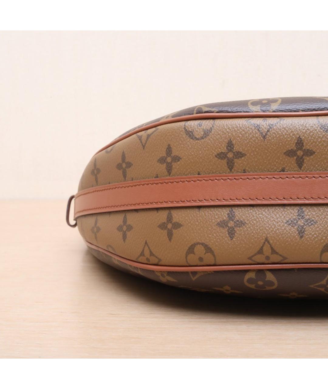 LOUIS VUITTON Коричневая кожаная сумка через плечо, фото 9