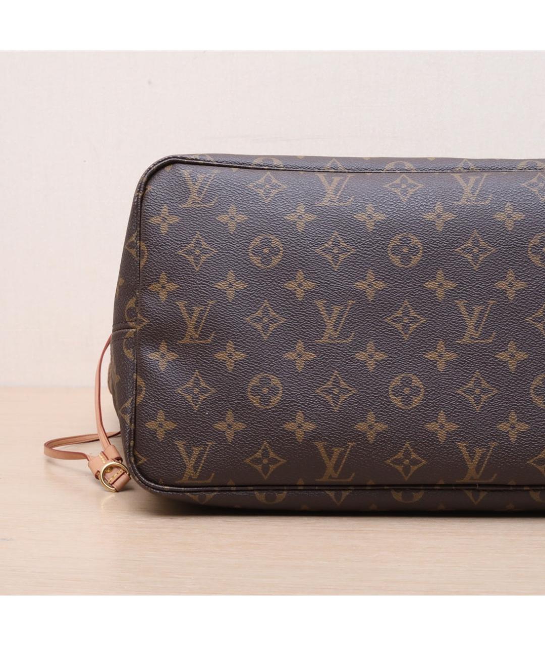 LOUIS VUITTON Коричневая кожаная сумка тоут, фото 8