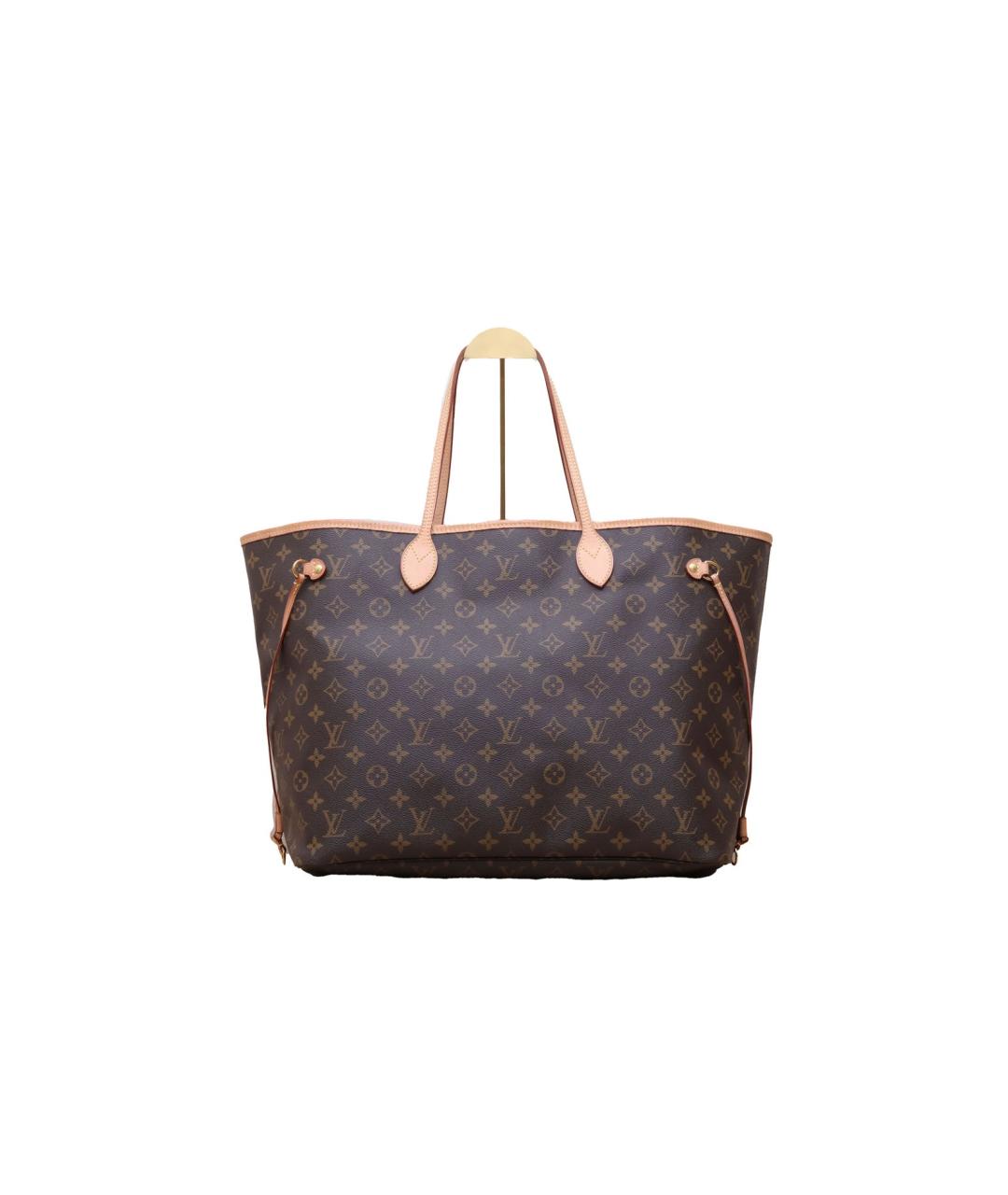 LOUIS VUITTON Коричневая кожаная сумка тоут, фото 1