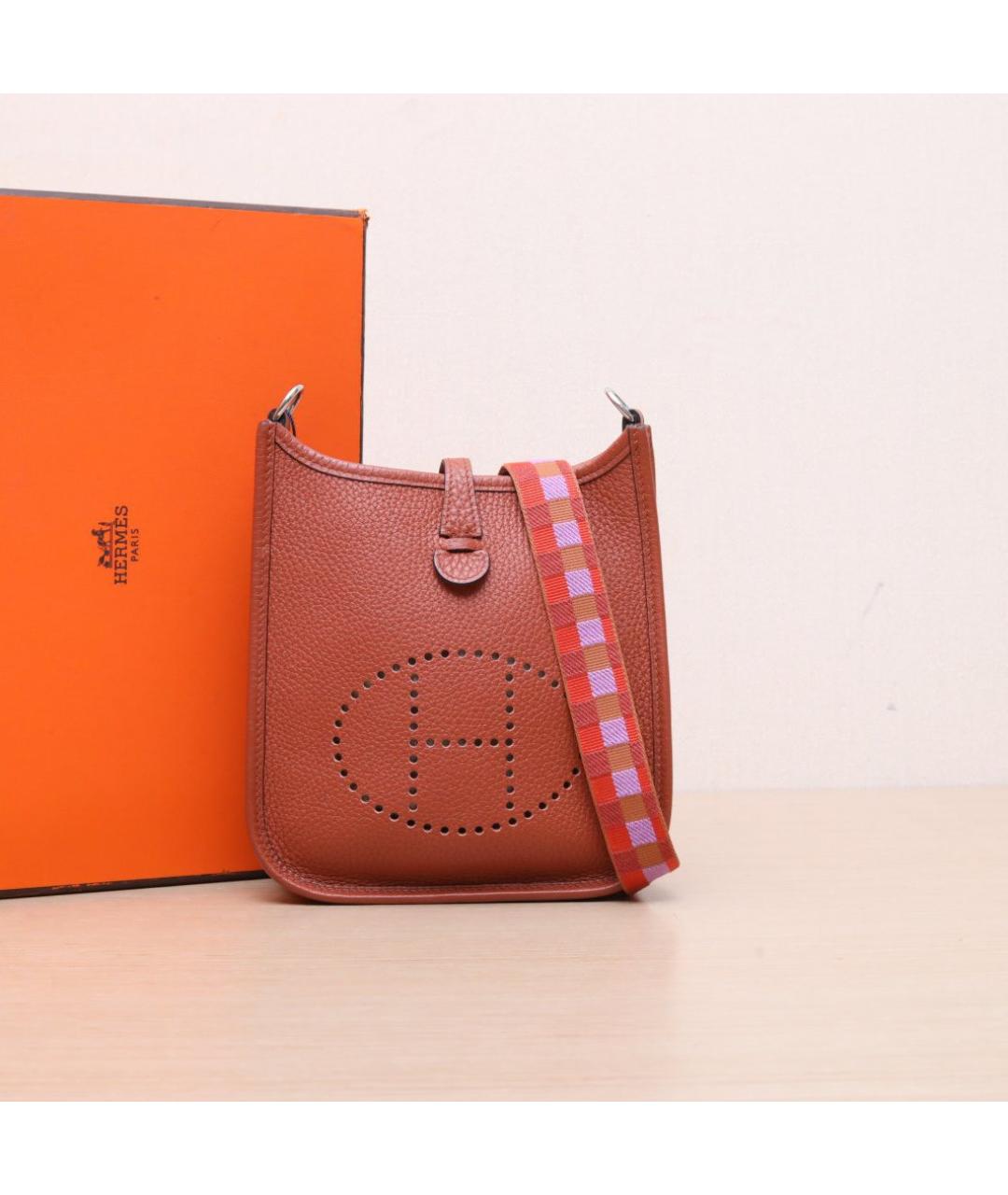 HERMES Коричневая кожаная сумка через плечо, фото 2