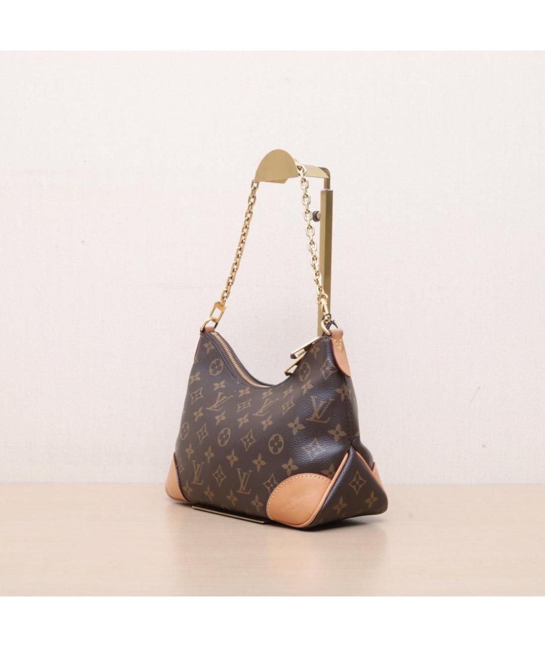 LOUIS VUITTON Коричневая кожаная сумка через плечо, фото 4