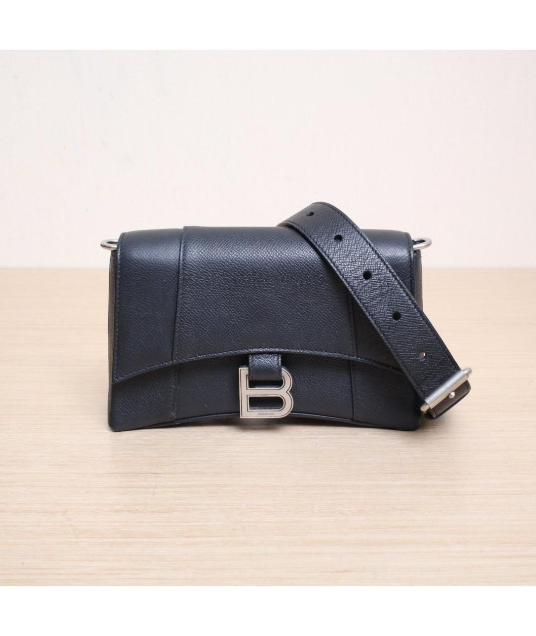 BALENCIAGA Черная кожаная сумка через плечо, фото 3