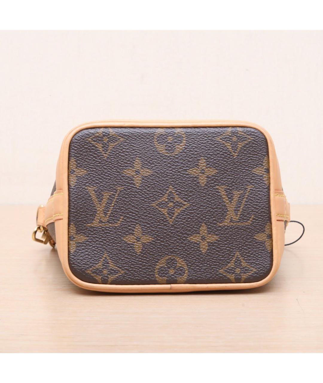 LOUIS VUITTON Коричневая кожаная сумка через плечо, фото 9