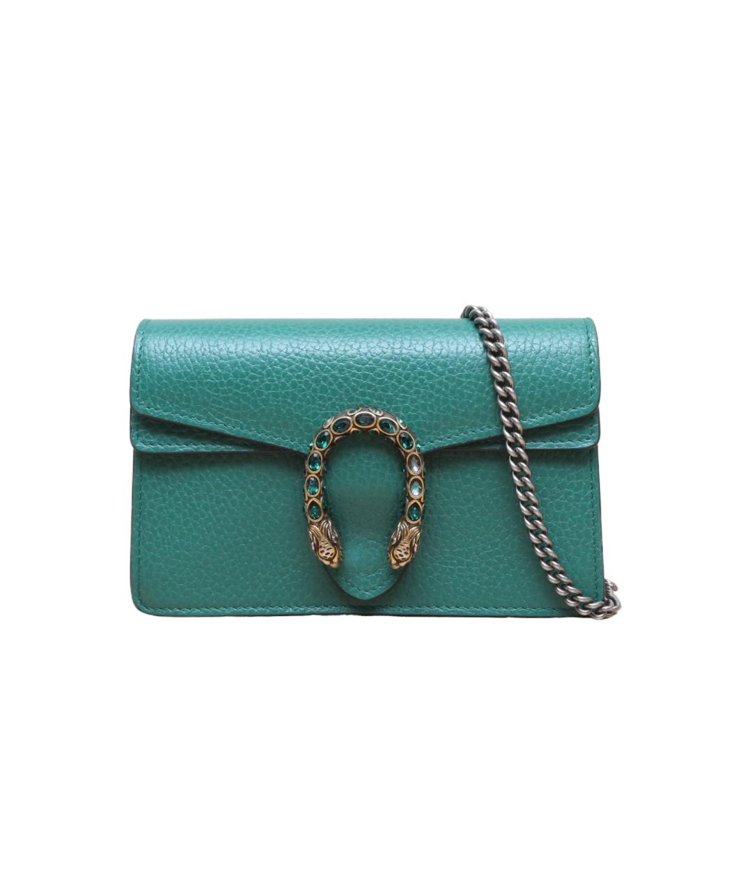 GUCCI Зеленая кожаная сумка через плечо, фото 1