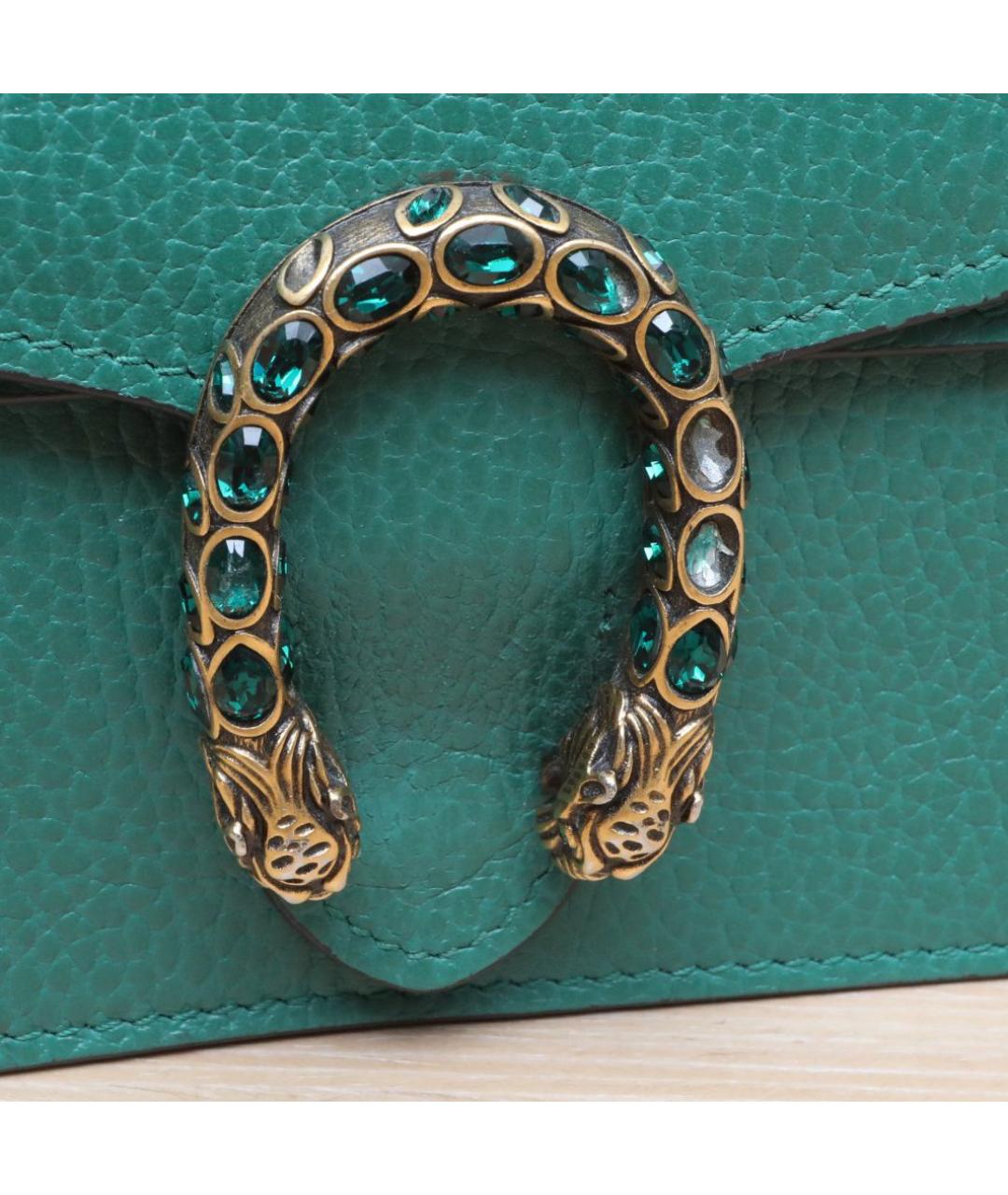 GUCCI Зеленая кожаная сумка через плечо, фото 8