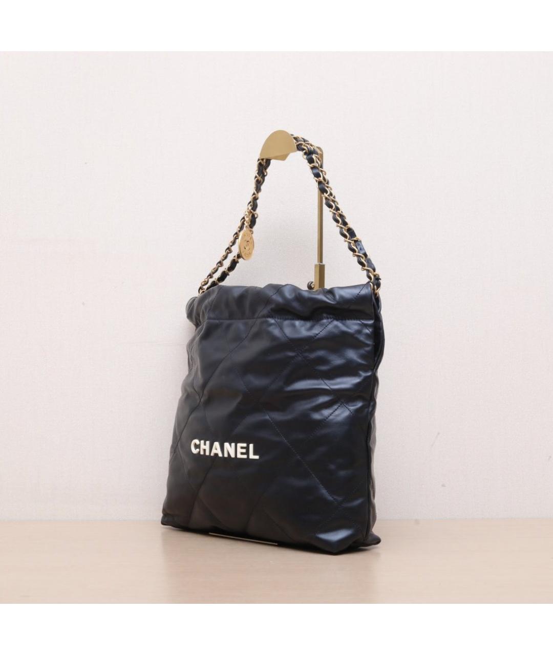 CHANEL Черная кожаная сумка через плечо, фото 4