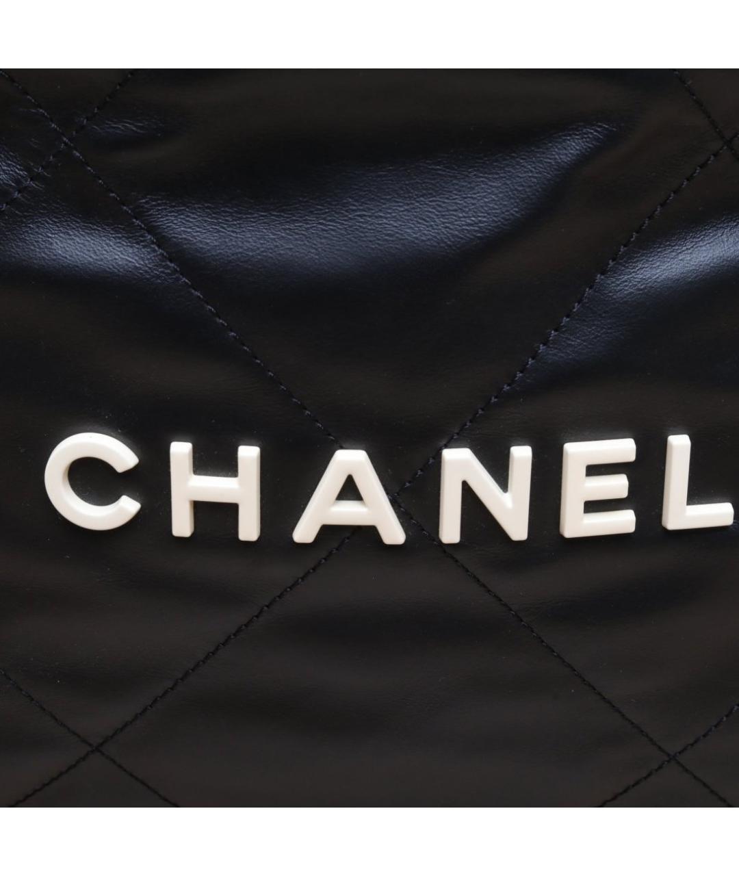 CHANEL Черная кожаная сумка через плечо, фото 8