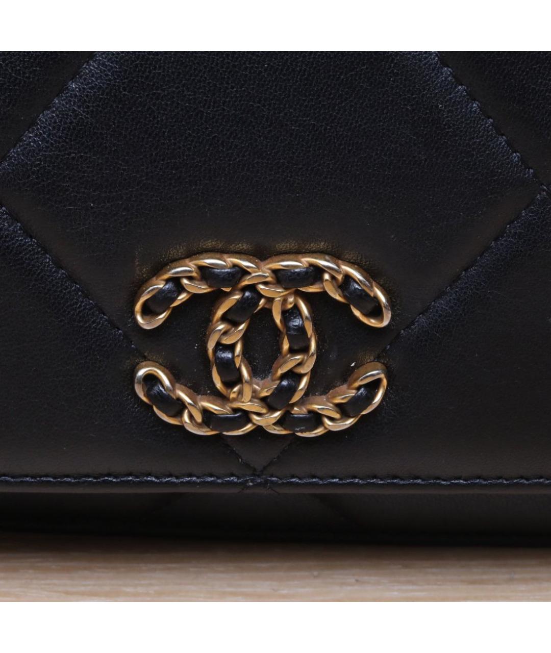 CHANEL Черная кожаная сумка через плечо, фото 8