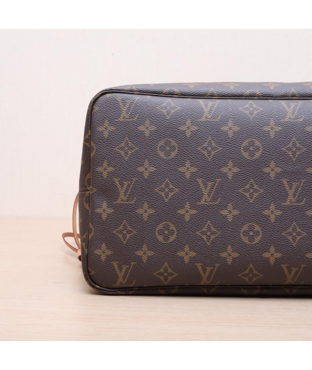 LOUIS VUITTON Коричневая кожаная сумка тоут, фото 9
