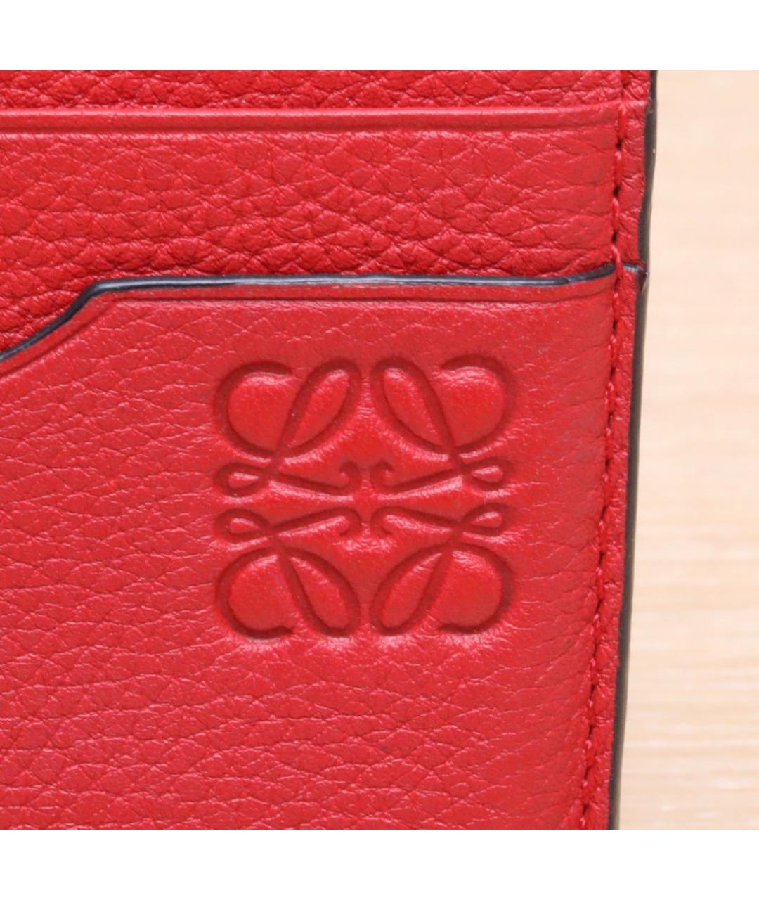 LOEWE Красный кожаный кошелек, фото 8