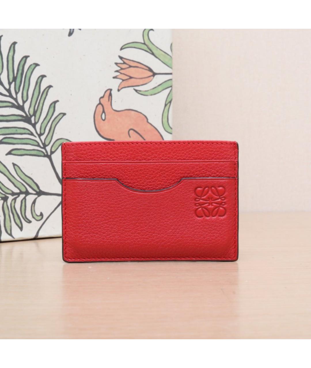 LOEWE Красный кожаный кошелек, фото 2