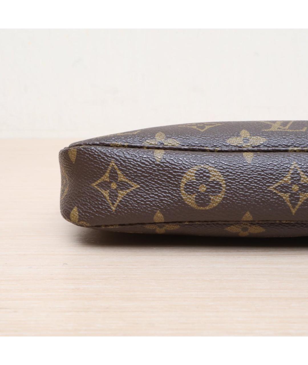 LOUIS VUITTON Коричневая кожаная сумка через плечо, фото 9