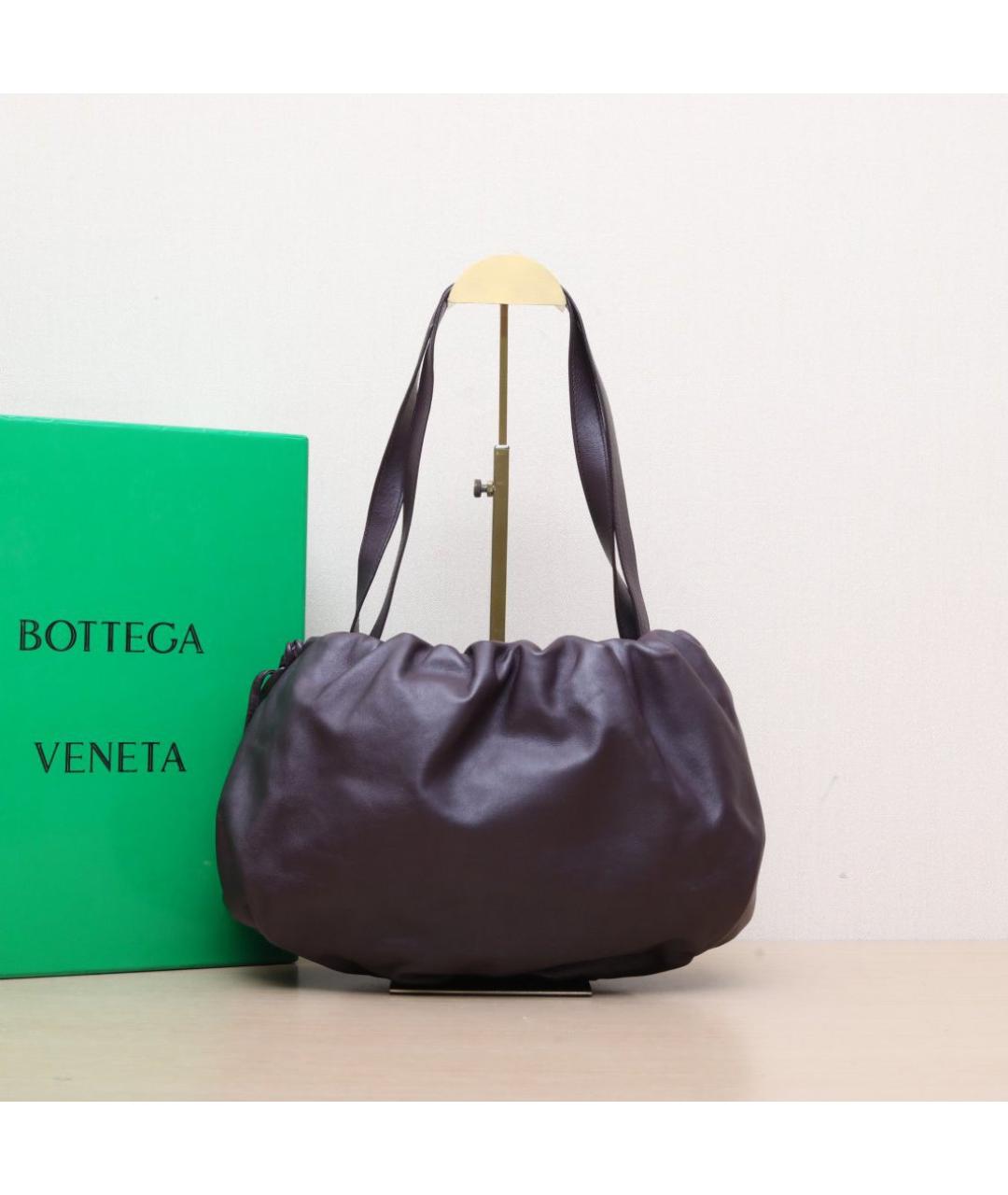 BOTTEGA VENETA Бордовая кожаная сумка через плечо, фото 2