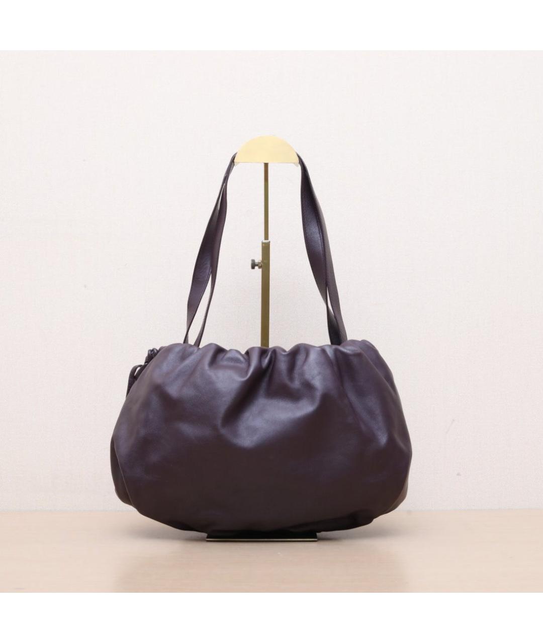 BOTTEGA VENETA Бордовая кожаная сумка через плечо, фото 3