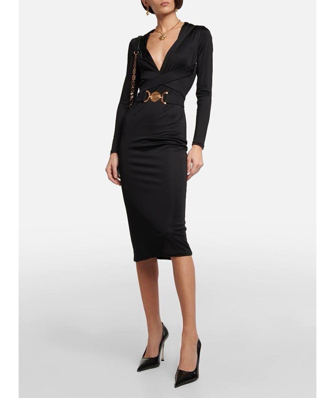 VERSACE Черное вечернее платье, фото 2
