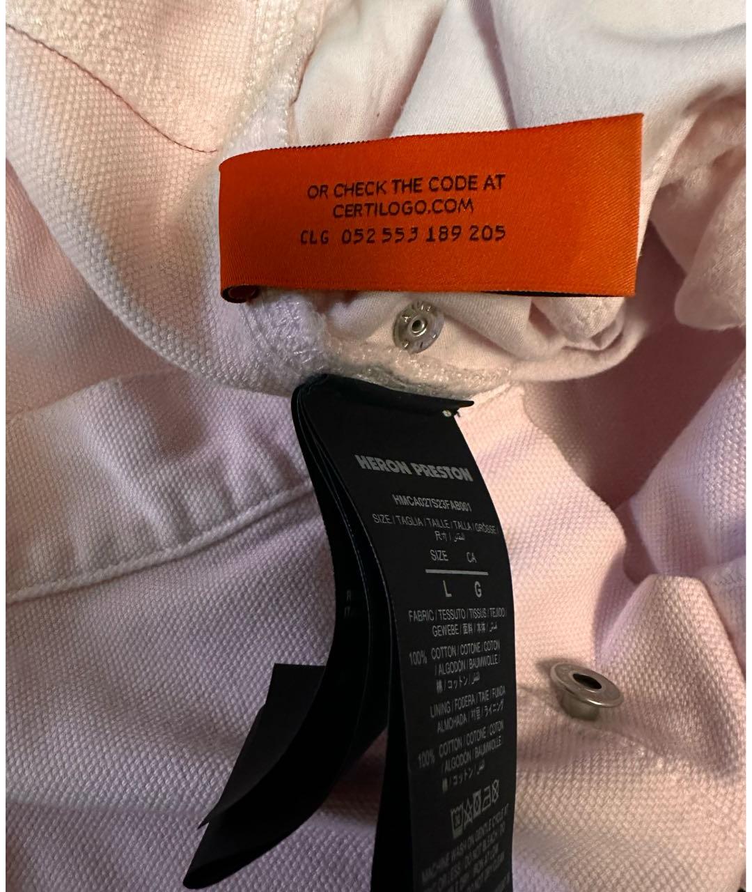 HERON PRESTON Розовые хлопковые прямые джинсы, фото 5