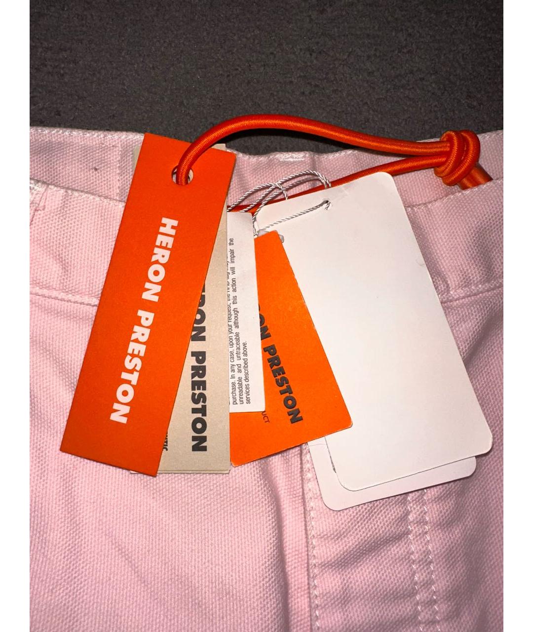 HERON PRESTON Розовые хлопковые прямые джинсы, фото 3