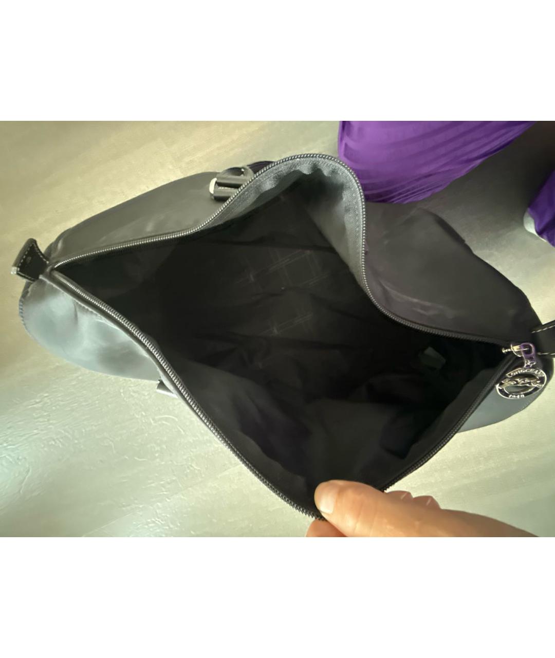LONGCHAMP Черная тканевая дорожная/спортивная сумка, фото 4