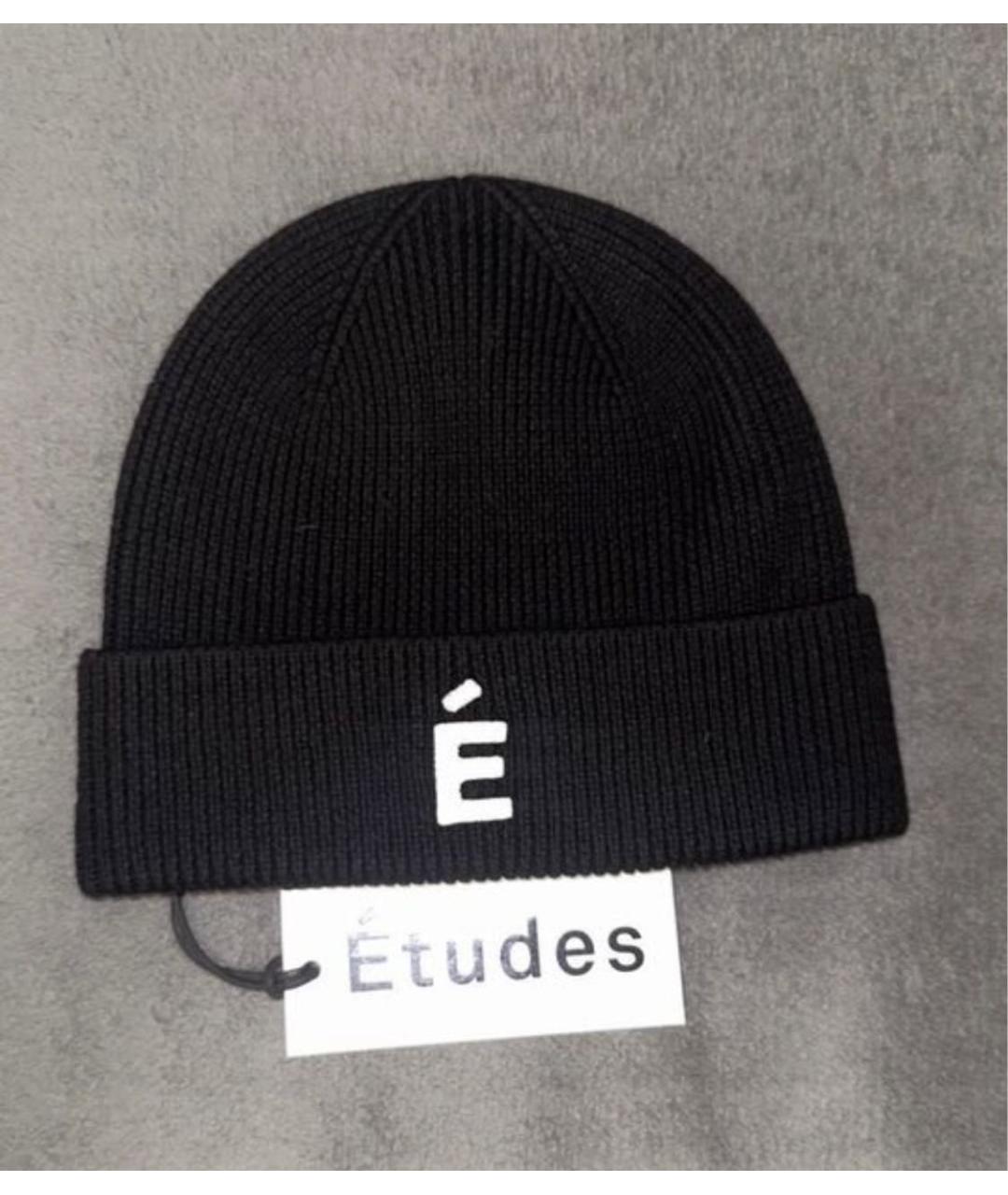 ETUDES Черная шерстяная шапка, фото 5
