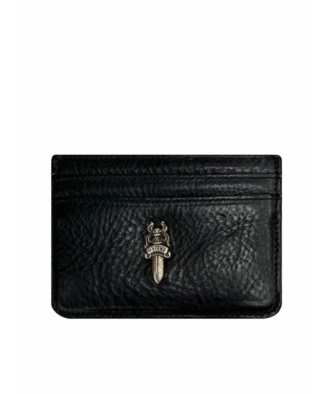 CHROME HEARTS Черная кожаная визитница, фото 1